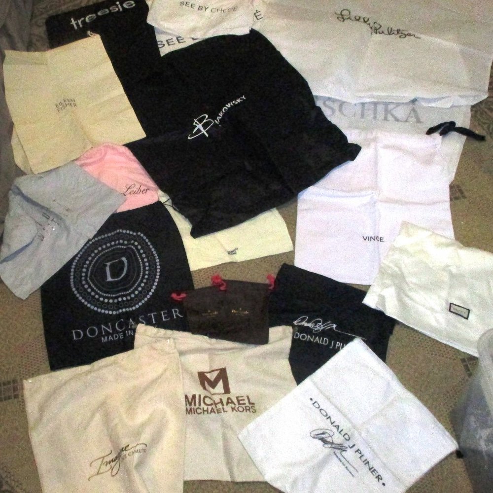 Lot of 20 Designer Dustbags-All Sizes